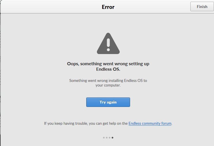 Endless OS installer fails install - install - Endless Community